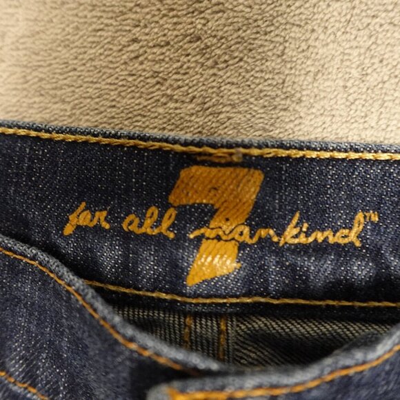 7 for all mankind jeans mid rise bootcut women's 27 blue denim - Picture 3 of 15